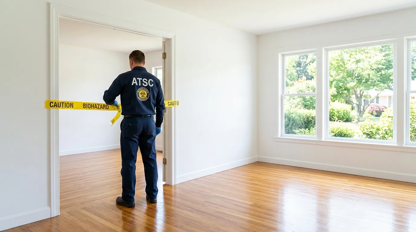 Certified biohazard cleanup crew performing Crime Scene Cleanup in Nicholasville